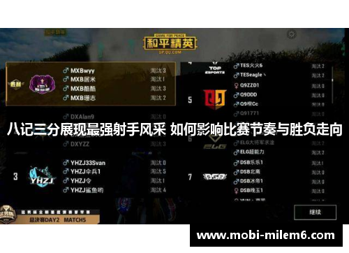 八记三分展现最强射手风采 如何影响比赛节奏与胜负走向
